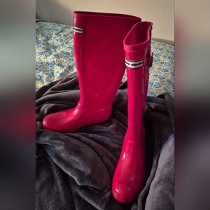 Women's Red Rain Boots